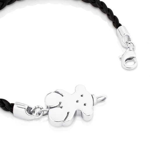 Silver and Braided Leather Sweet Dolls Bracelet