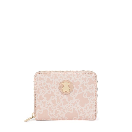 Small pink Canvas Kaos Mini Wallet 