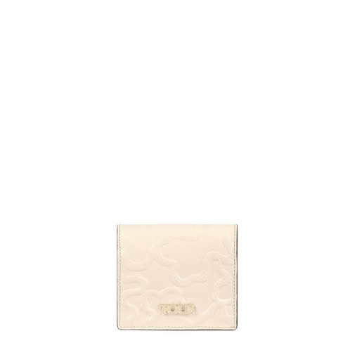 Billetera mini Tous Icon de piel beige