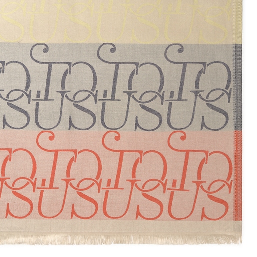 Foulard Tous Spinel de jacquard beige multi