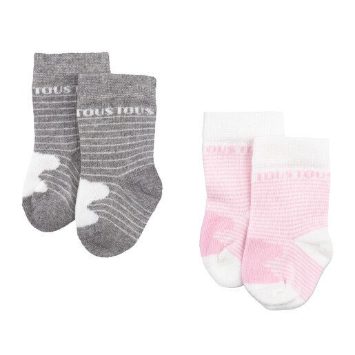 Set calcetines rayados Sweet Socks Rosa