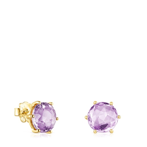 Ivette Earrings in Gold with Amethyst | TOUS