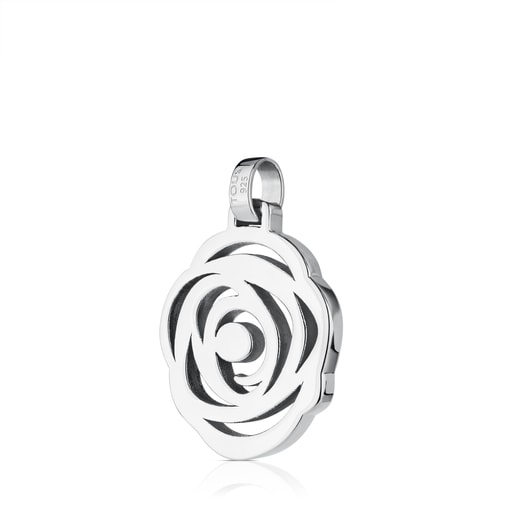 Colgante Rosa de Abril de plata