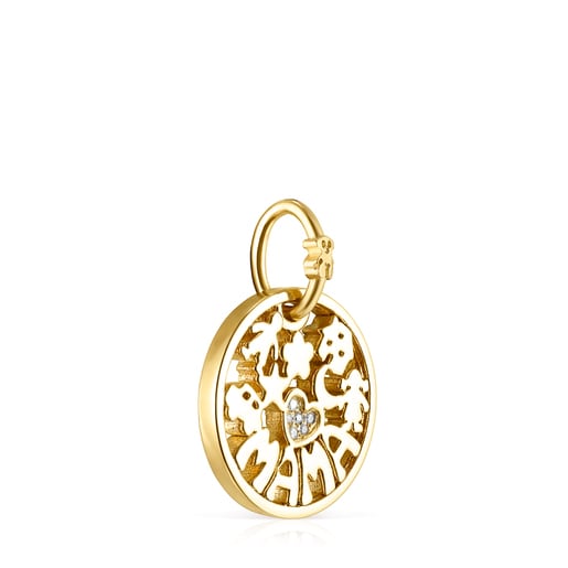 Dije pequeño TOUS Mama de Oro y Diamantes
