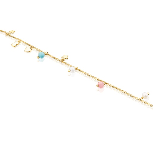 Silver Vermeil Cool Joy Anklet with Gemstones