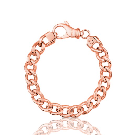 Braçalet amb bany d'or rosa 18 kt sobre plata TOUS Basics