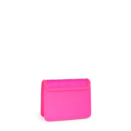 حقيبة Ruby بحزام يلتف حول الجسم مطرّزة بالترتر باللون الوردي البرّاق