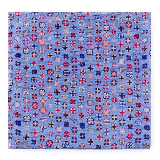 Foulard Mossaic na cor multi-azul