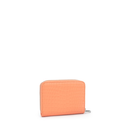 Stredne veľká oranžová exotická peňaženka na drobné Dorp