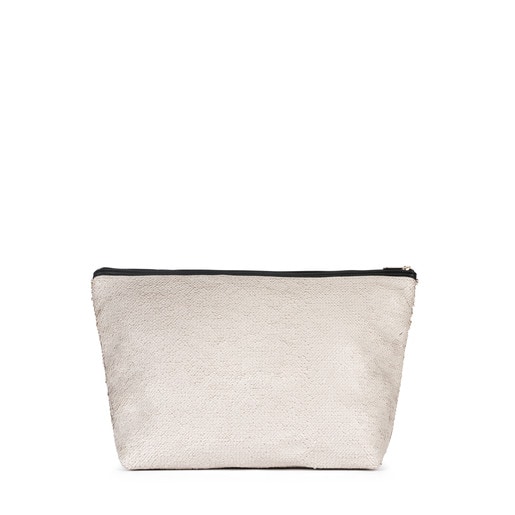 Medium pearl colored Sequin Kaos Shock Bag
