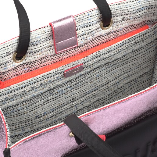 Bolso tous new arrivals rosa metalizado