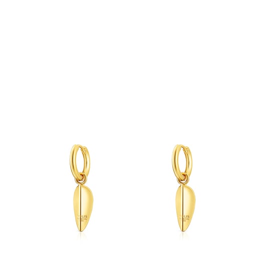 Silver Vermeil Fragile Nature leaf Earrings