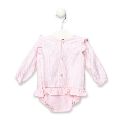Cord pleated body in Pink