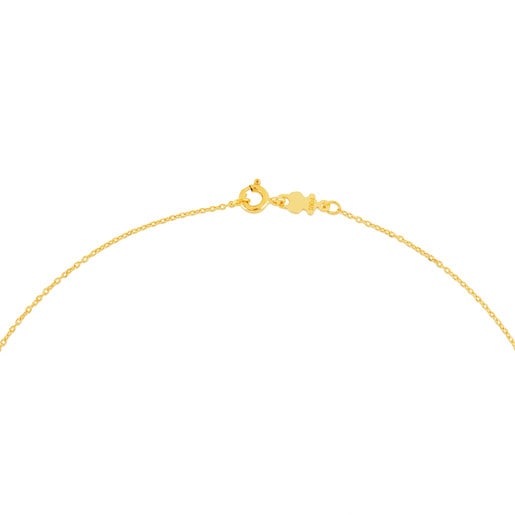 Gargantilha TOUS Chain em Ouro com argolas pequenas, 40 cm.