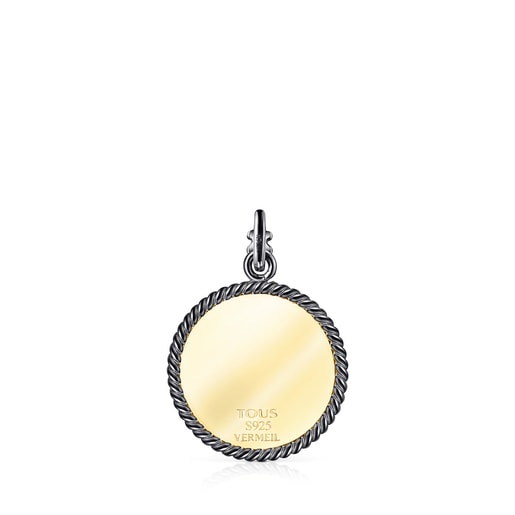 Pendentif Minne en Argent Vermeil et Argent Dark Silver