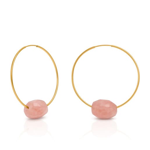 Vermeil Silver Eugenia By TOUS Cercle Earrings with Agate