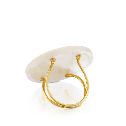 Gold Bera Butterfly Ring with Mother-of-Pearl