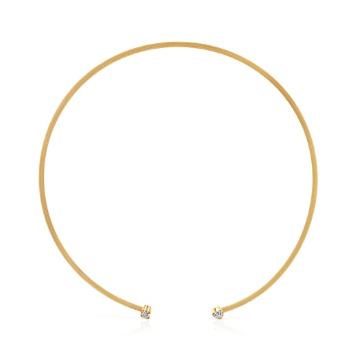 Halskette Nocturne aus Vermeil-Gold mit Diamanten
