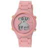 Reloj digital D-Bear de policarbonato con correa de silicona coral