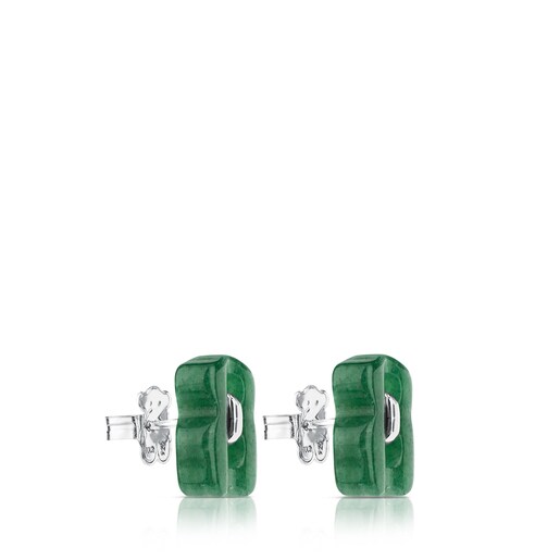 Silver Cruise Earrings with Aventurine