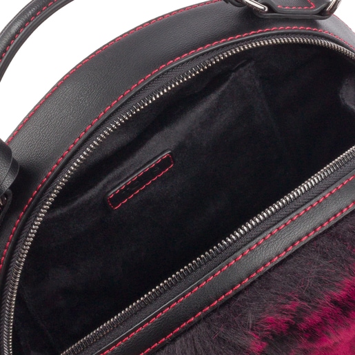 Μικρή τσάντα Χιαστί Dulzena Warm σε μαύρο-πορφυρό χρώμα
