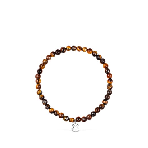 Tiger Eye and Silver Color Bracelet