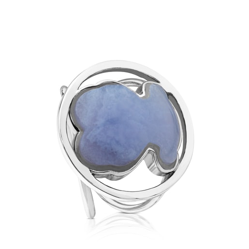 Silver Camille Ring with Chalcedony