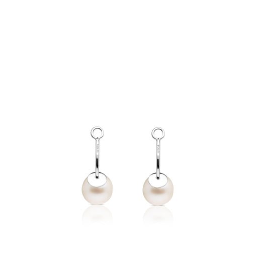 White Gold TOUS Pearl Extension earrings with Pearl