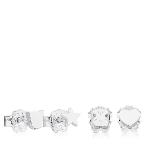 Silver TOUS Basics Earrings Pack
