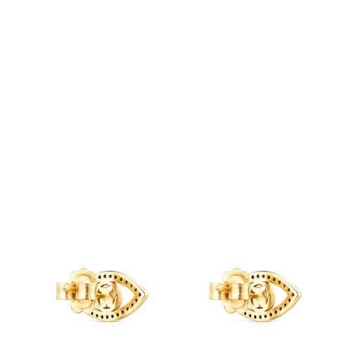 Silver Vermeil TOUS Good Vibes eye Earrings with Spinels