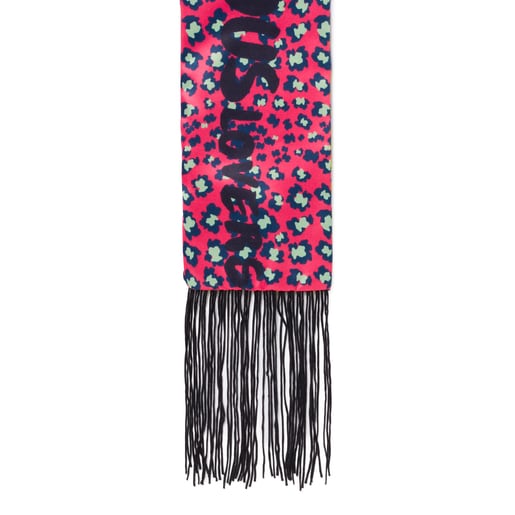 Pink-pistachio Bridgy Leo foulard