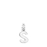 Alphabet letter S pendant in silver