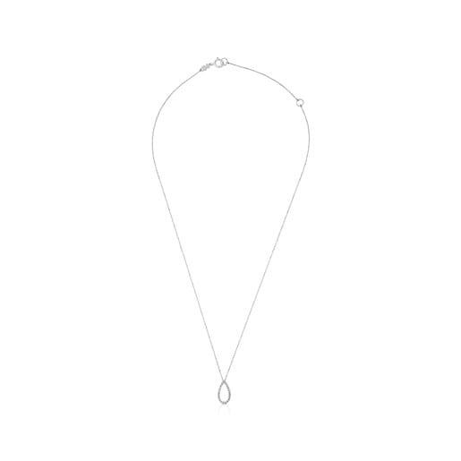 White Gold Happy Moments Necklace with Diamond