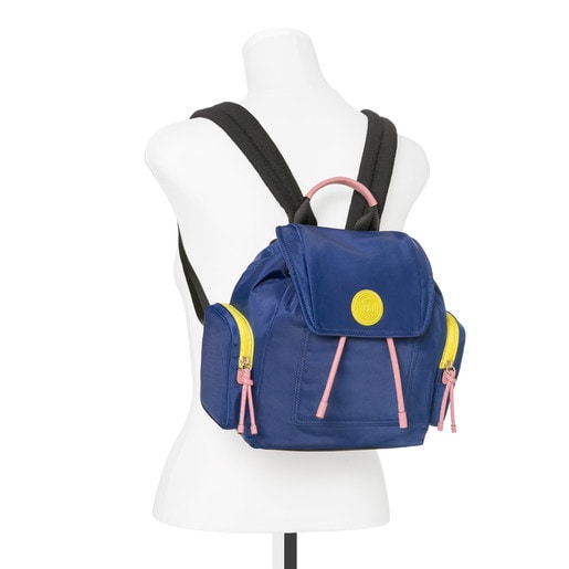 Small tri-navy colored Doromy Backpack