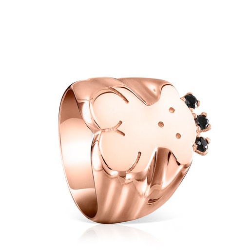 Rose Silver Vermeil Real Sisy Ring with Spinels | TOUS