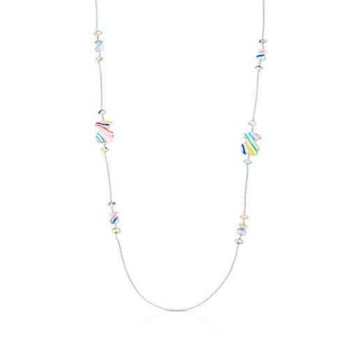 Silver Ona Necklace with Murano Crystal