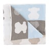 Nile reversible blanket in sky blue