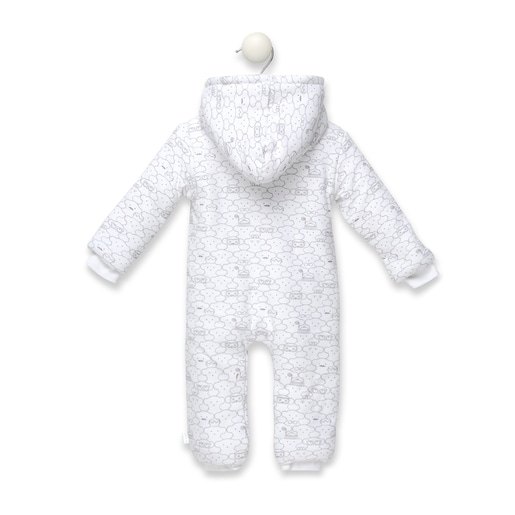 Buzo acolchado con capucha Mani Bear Blanco . TOUS