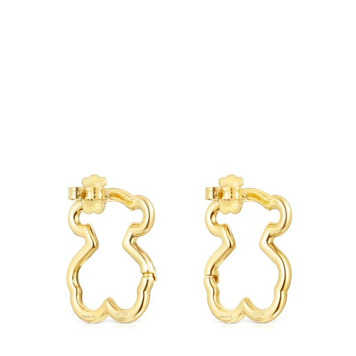 ピアス Hold　くま　30mm　イエローゴールドコーティング