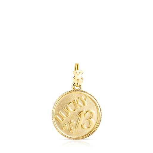 Dije TOUS Good Vibes 13 con baño de oro 18 kt sobre plata