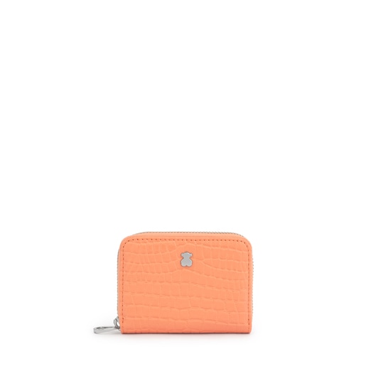 Stredne veľká oranžová exotická peňaženka na drobné Dorp