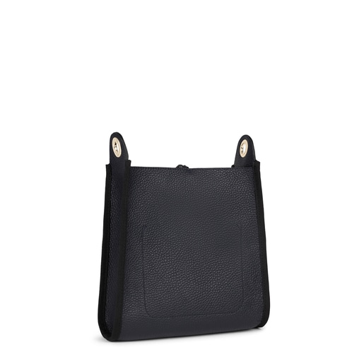 Small navy blue Leather Leissa Shoulder bag | TOUS