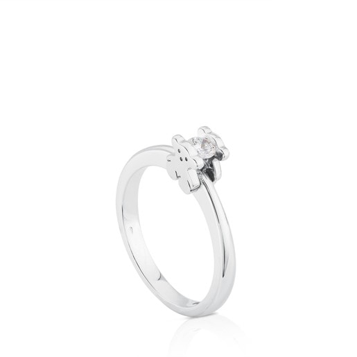 Gold Sweet Diamond Solitaire Ring with Diamond