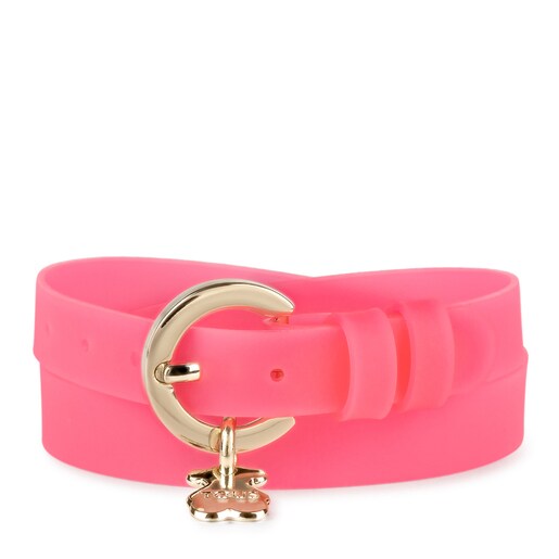 Pink Rubber double bracelet