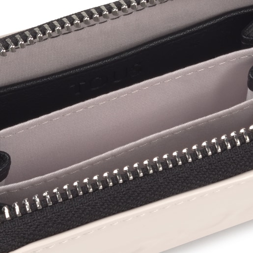 Medium white Dorp Change purse