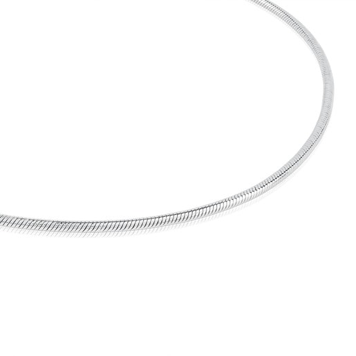 Enge Halskette TOUS Chain aus 2,2 mm dickem Silber, 40 cm lang.