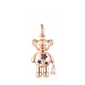 Pendentif Teddy Bear Stars en argent vermeil rosé et pierres précieuses