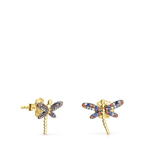 Silver Vermeil Real Mix Bera Earrings with Sapphires | TOUS