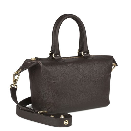 Brown colored Leather Iconica City bag