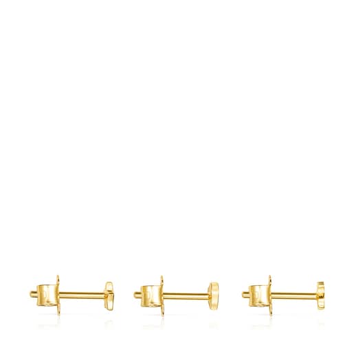 Pack de Pendientes con baño de oro 18 kt sobre plata Cool Joy